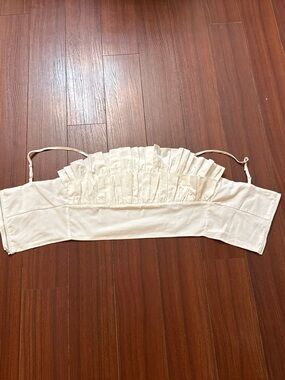 Cream Ruffled Bandeau Top